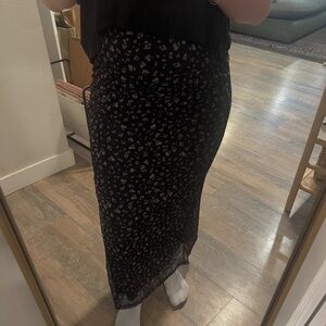 Free peopleFloral Black Maxi Skirt